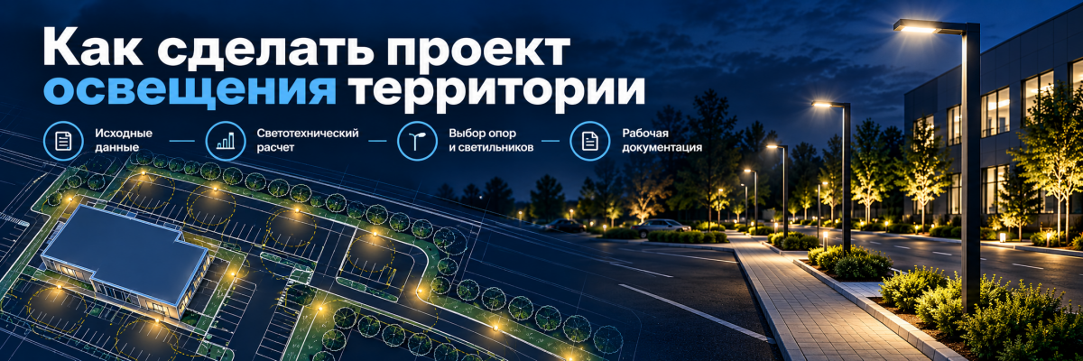 Как сделать проект освещения территории